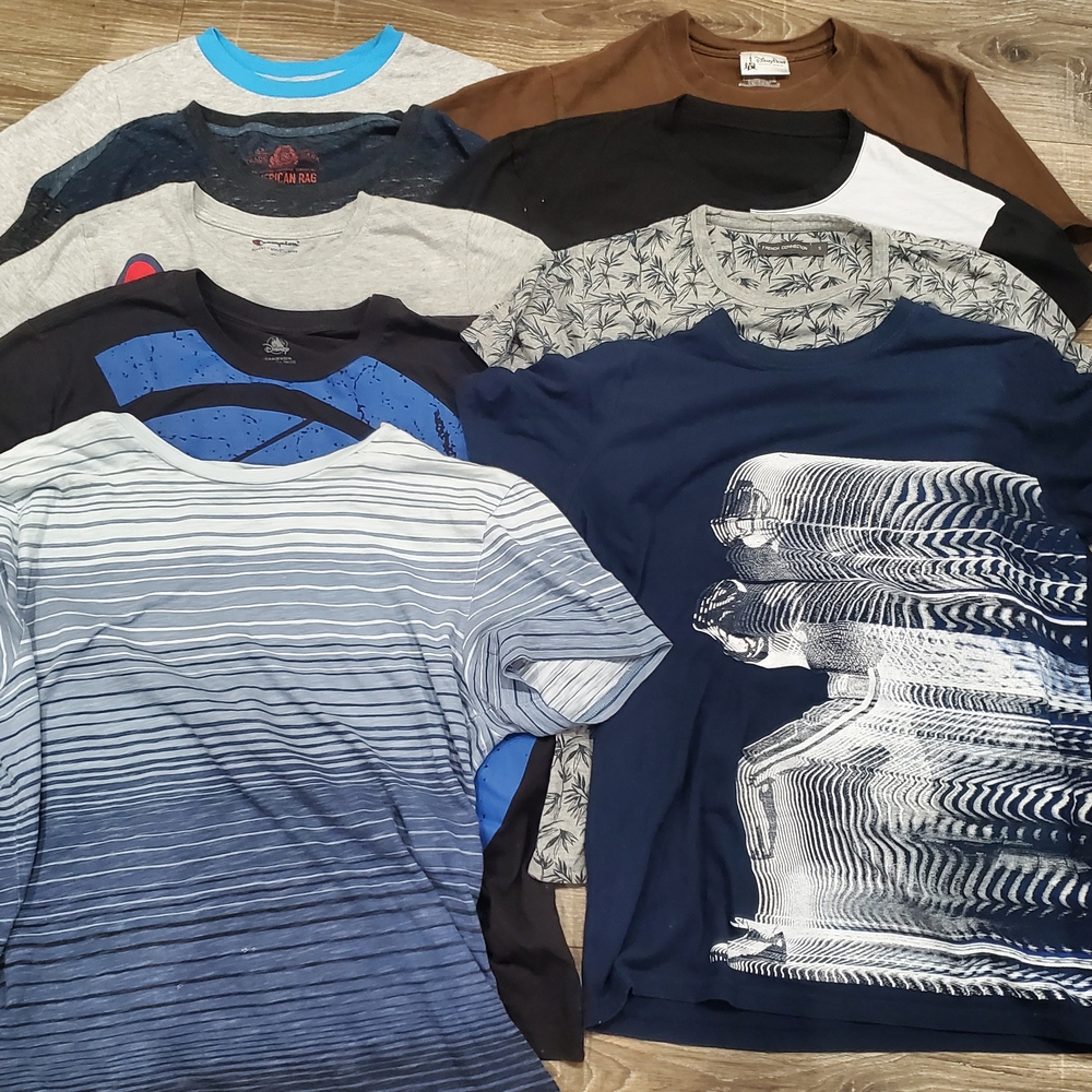 Boys Short Sleeve Shirts Size 16-18 Short Sleeve Tees 9 Pieces - Picture 1 of 16